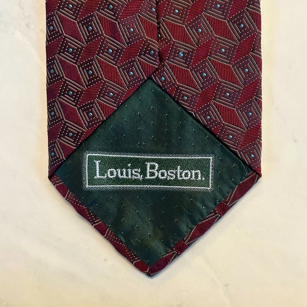 MARIANO RUBINACCI Burgundy Silk Tie
